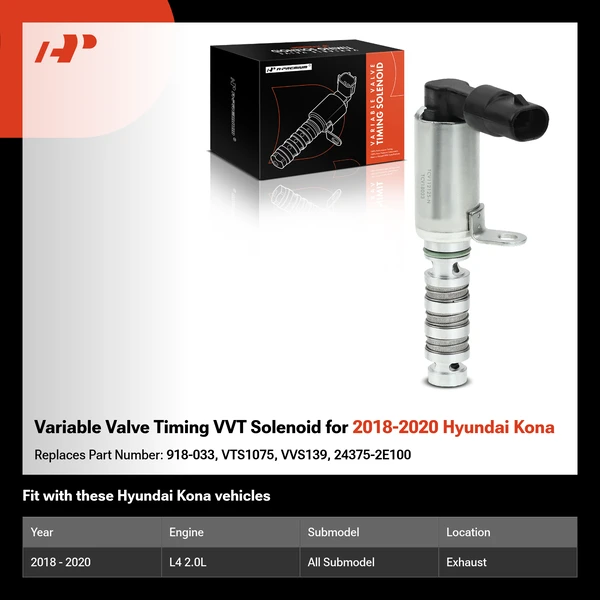Variable Valve Timing VVT Solenoid for 2018-2020 Hyundai Kona
