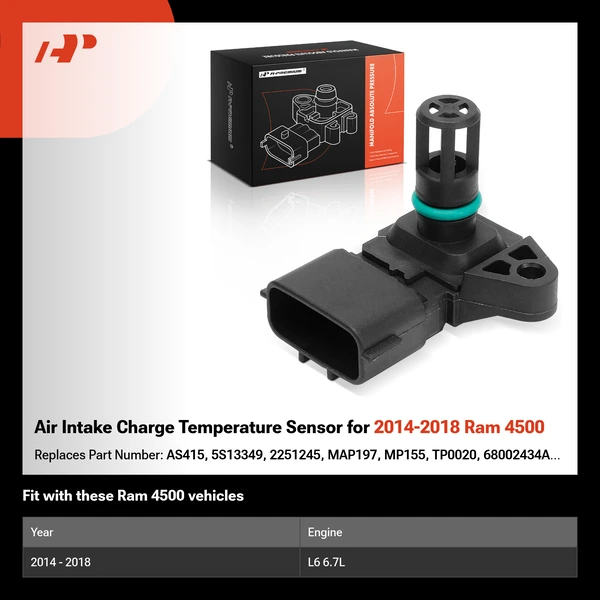 Air Intake Charge Temperature Sensor for 2014-2018 Ram 4500