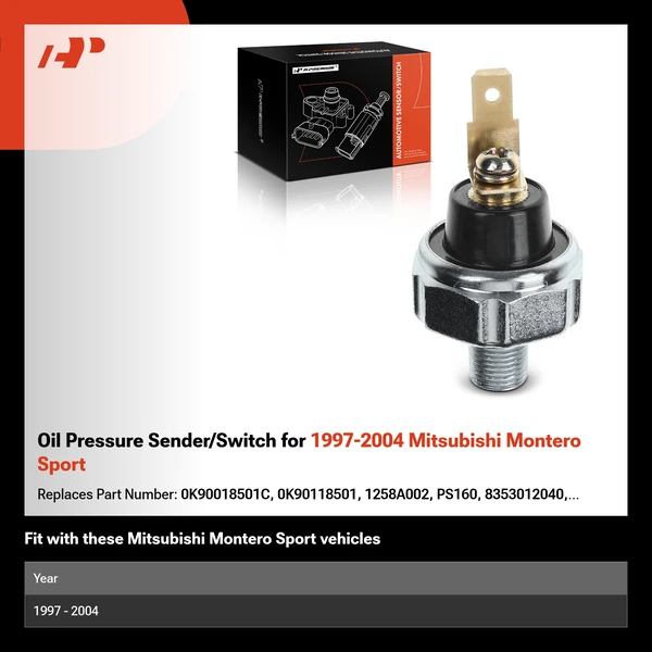 Oil Pressure Sender/Switch for 1997-2004 Mitsubishi Montero Sport