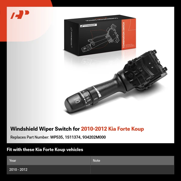 Windshield Wiper Switch for 2010-2012 Kia Forte Koup