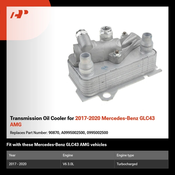 Transmission Oil Cooler for 2017-2020 Mercedes-Benz GLC43 AMG