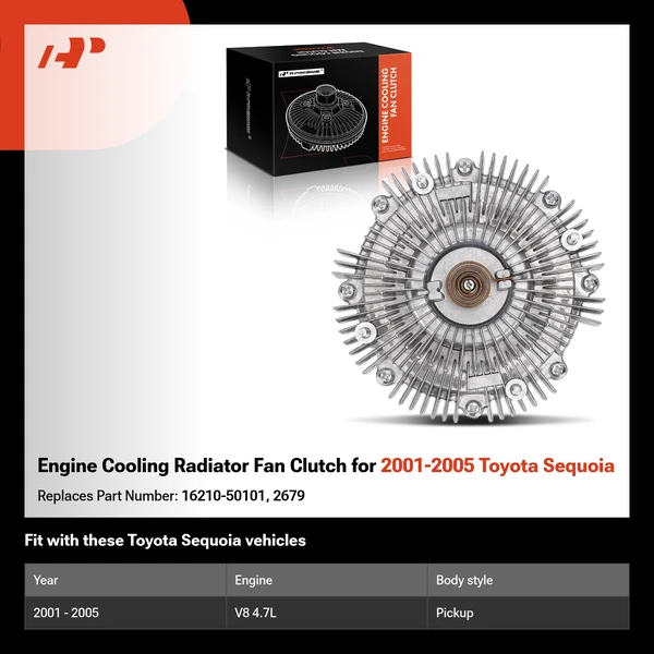 Engine Cooling Radiator Fan Clutch for 2001-2005 Toyota Sequoia