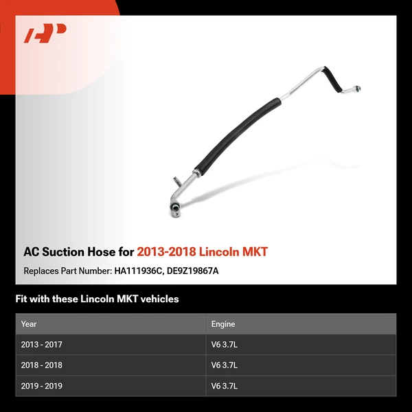 AC Suction Hose for 2013-2018 Lincoln MKT