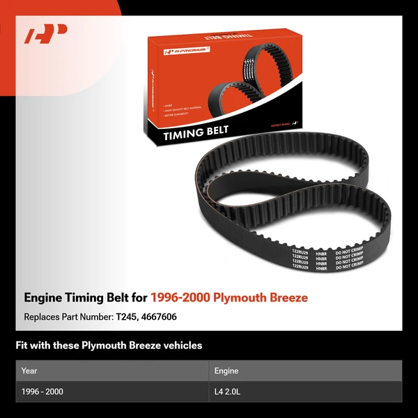 Engine Timing Belt for 1996-2000 Plymouth Breeze