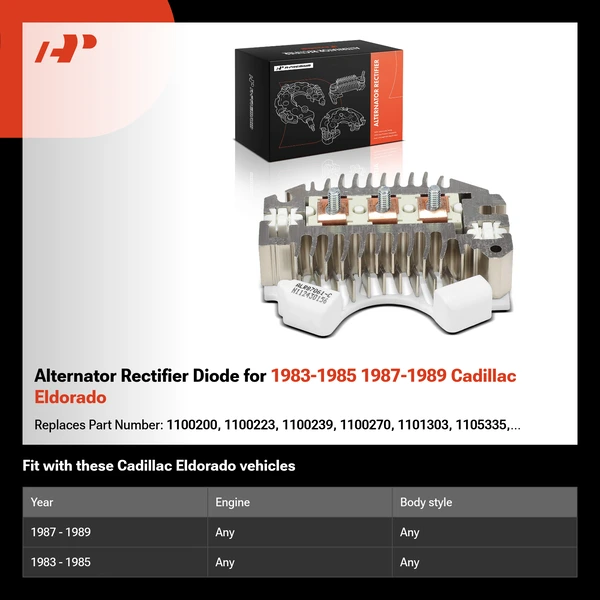 Alternator Rectifier Diode for 1983-1985 1987-1989 Cadillac Eldorado