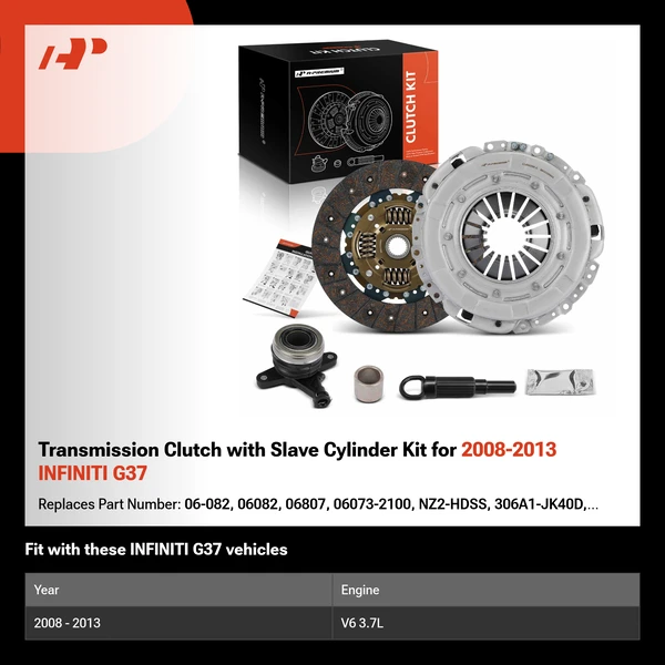 Transmission Clutch with Slave Cylinder Kit for 2008-2013 INFINITI G37