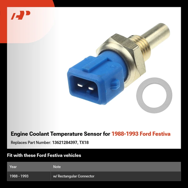 Engine Coolant Temperature Sensor for 1988-1993 Ford Festiva
