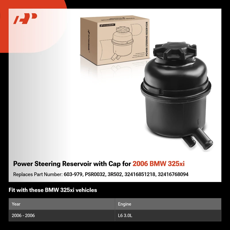 Power Steering Reservoir with Cap for 2006 BMW 325xi