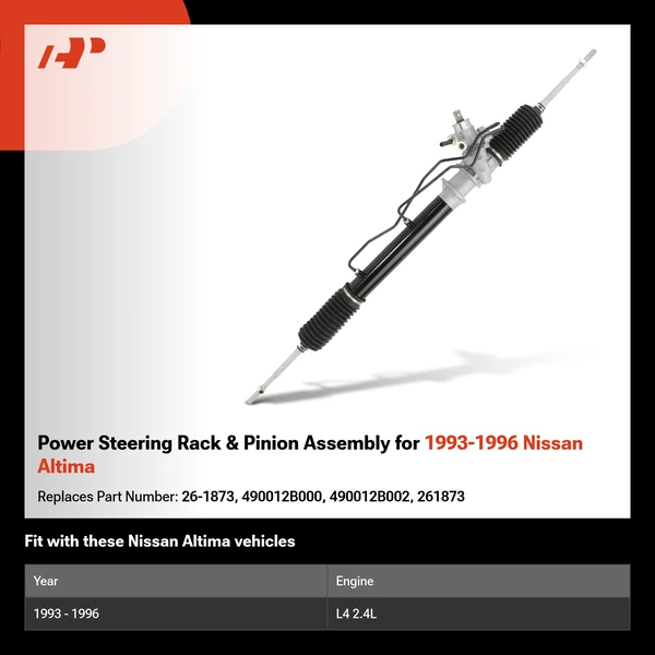 Power Steering Rack & Pinion Assembly for 1993-1996 Nissan Altima