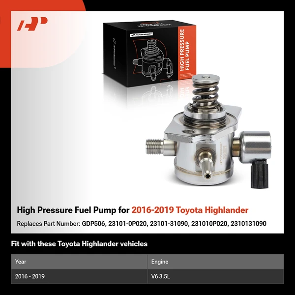 High Pressure Fuel Pump for 2016-2019 Toyota Highlander