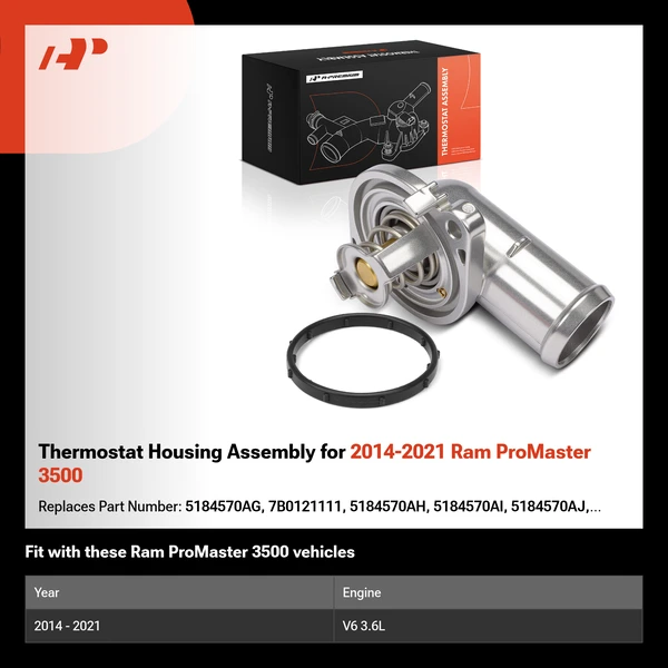 Thermostat Housing Assembly for 2014-2021 Ram ProMaster 3500