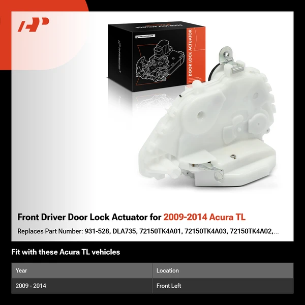 Front Driver Door Lock Actuator for 2009-2014 Acura TL