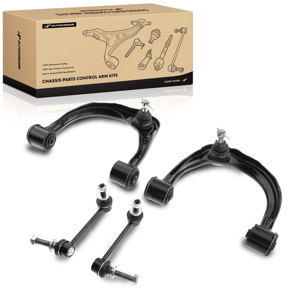 A Set of 4 Control Arm and Sway Bar Link Kit Front Side A-Premium APCA3163