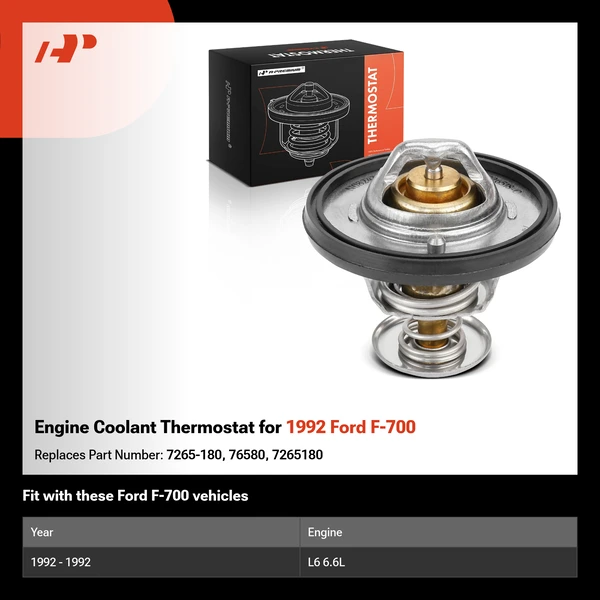 Engine Coolant Thermostat for 1992 Ford F-700