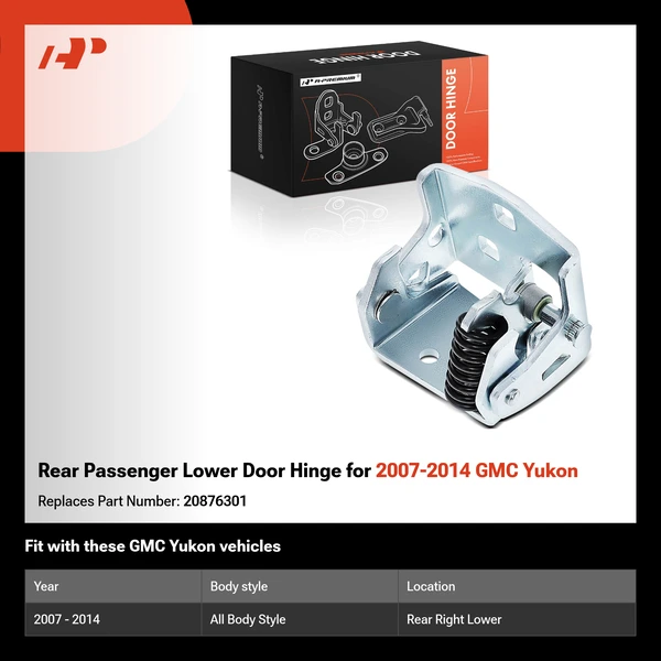 Rear Passenger Lower Door Hinge for 2007-2014 GMC Yukon