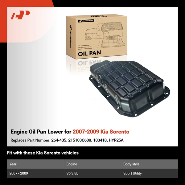 Engine Oil Pan Lower for 2007-2009 Kia Sorento