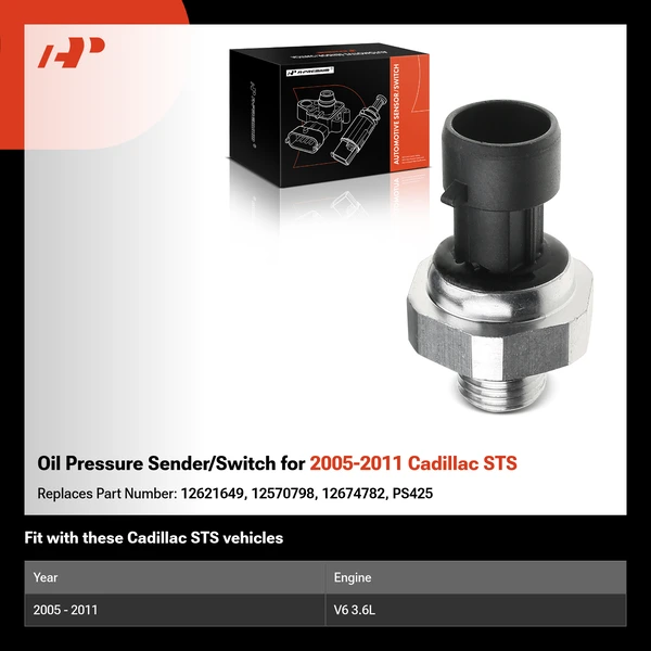 Oil Pressure Sender/Switch for 2005-2011 Cadillac STS