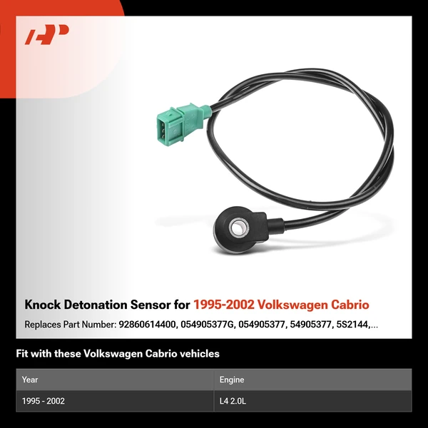 Knock Detonation Sensor for 1995-2002 Volkswagen Cabrio