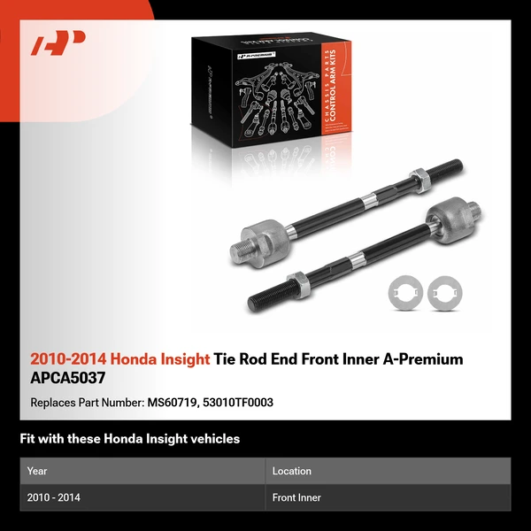 2010-2014 Honda Insight Tie Rod End Front Inner A-Premium APCA5037