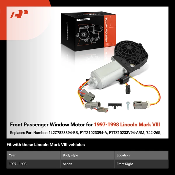 Front Passenger Window Motor for 1997-1998 Lincoln Mark VIII