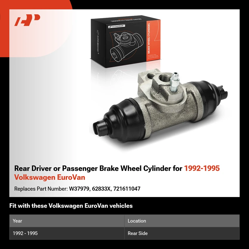 Rear Driver or Passenger Brake Wheel Cylinder for 1992-1995 Volkswagen EuroVan