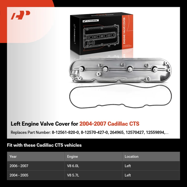 Left Engine Valve Cover for 2004-2007 Cadillac CTS