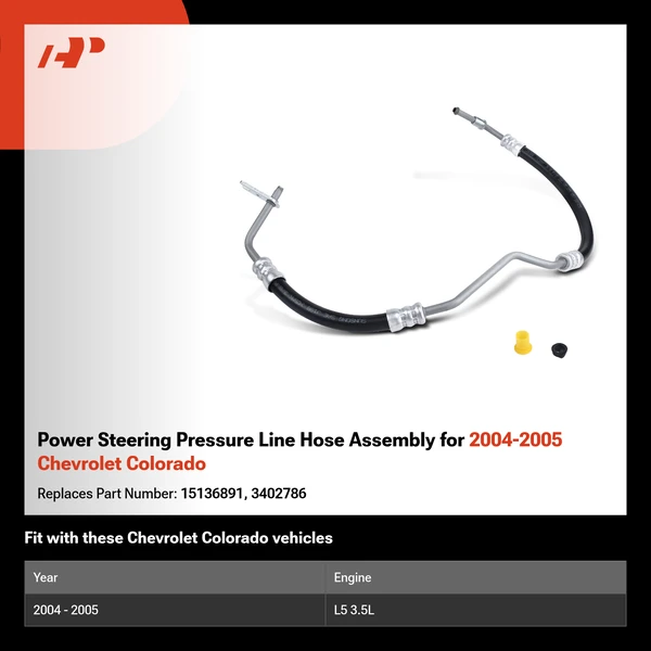 Power Steering Pressure Line Hose Assembly for 2004-2005 Chevrolet Colorado