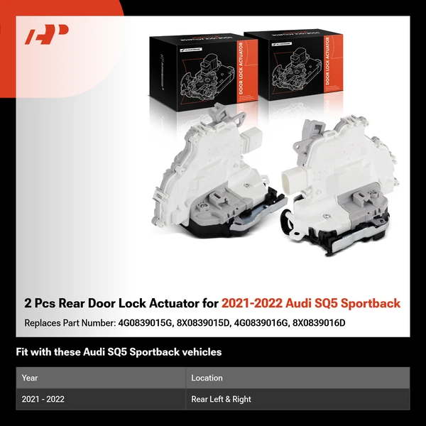2 Pcs Rear Door Lock Actuator for 2021-2022 Audi SQ5 Sportback
