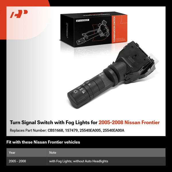 Turn Signal Switch with Fog Lights for 2005-2008 Nissan Frontier
