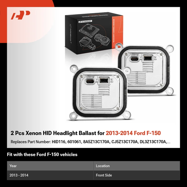 2 Pcs Xenon HID Headlight Ballast for 2013-2014 Ford F-150