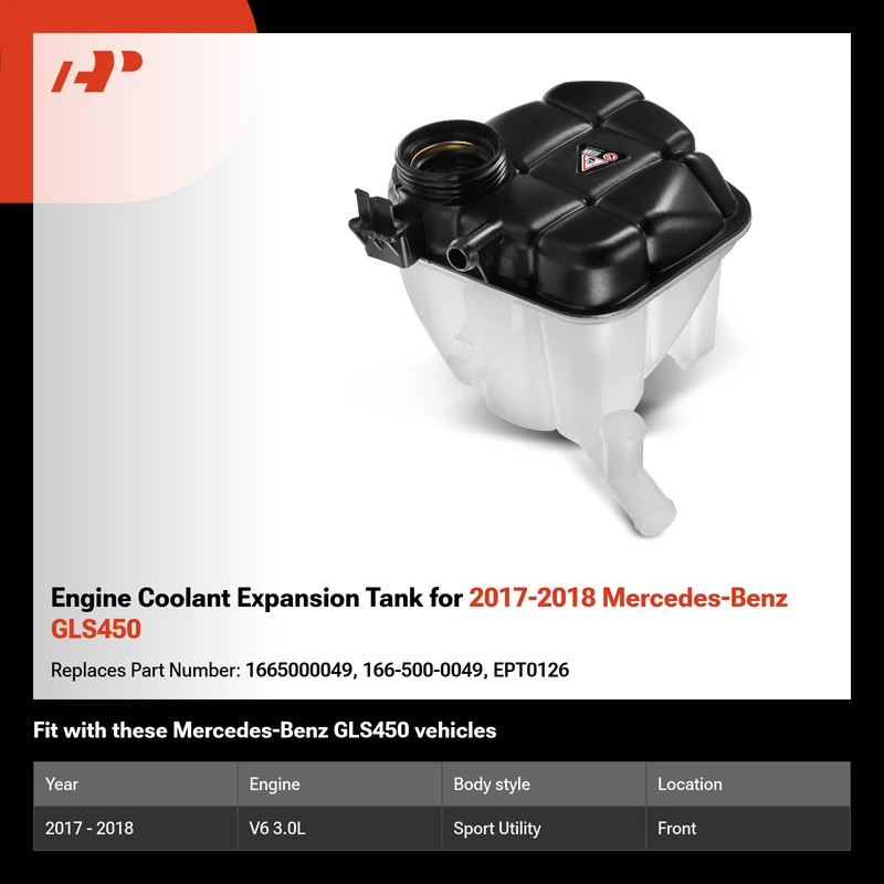 Engine Coolant Expansion Tank for 2017-2018 Mercedes-Benz GLS450