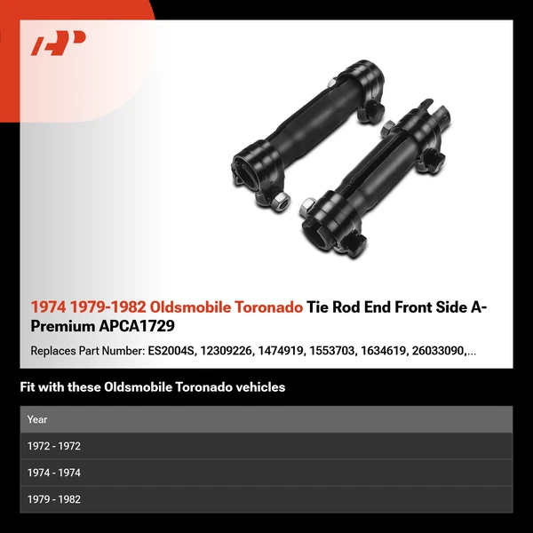 1974 1979-1982 Oldsmobile Toronado Tie Rod End Front Side A-Premium APCA1729
