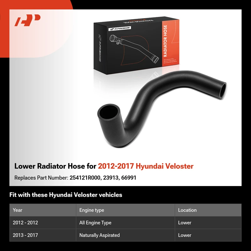 Lower Radiator Hose for 2012-2017 Hyundai Veloster