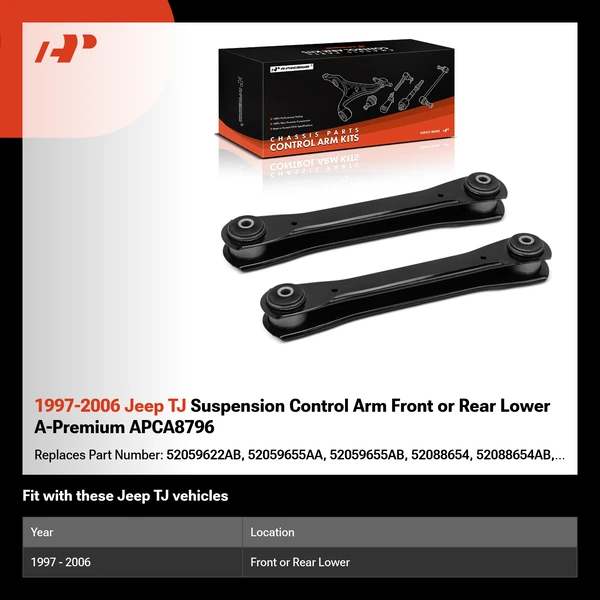 1997-2006 Jeep TJ Suspension Control Arm Front or Rear Lower A-Premium APCA8796