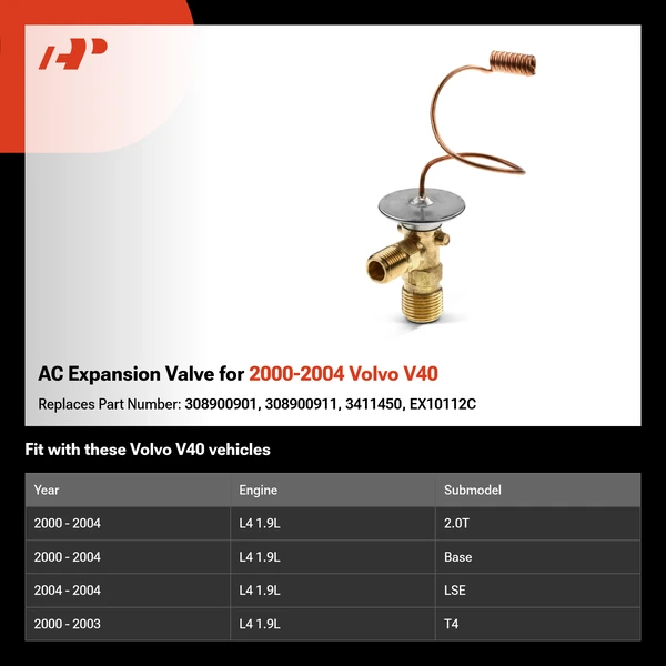 AC Expansion Valve for 2000-2004 Volvo V40