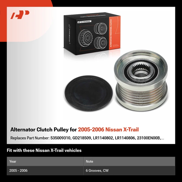 Alternator Clutch Pulley for 2005-2006 Nissan X-Trail