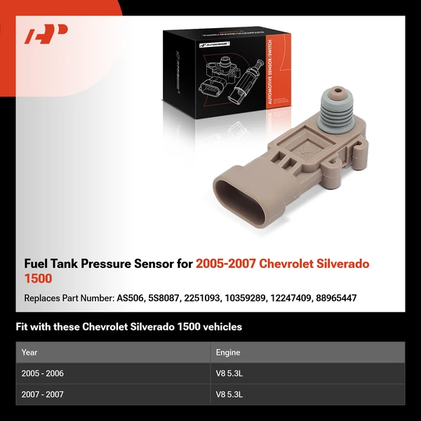 Fuel Tank Pressure Sensor for 2005-2007 Chevrolet Silverado 1500