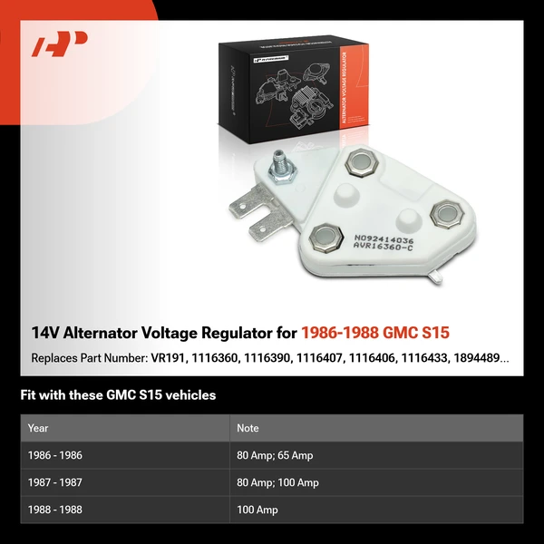14V Alternator Voltage Regulator for 1986-1988 GMC S15