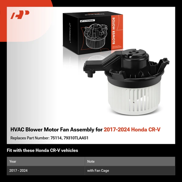 HVAC Blower Motor Fan Assembly for 2017-2024 Honda CR-V
