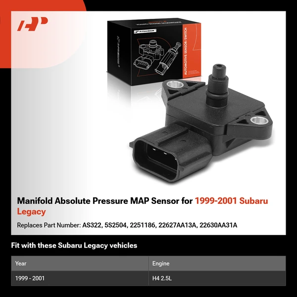 Manifold Absolute Pressure MAP Sensor for 1999-2001 Subaru Legacy