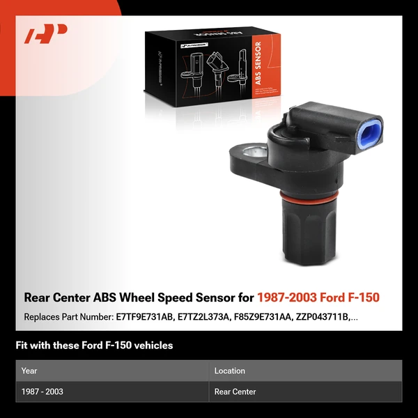 Rear Center ABS Wheel Speed Sensor for 1987-2003 Ford F-150