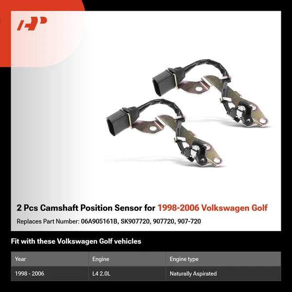 2 Pcs Camshaft Position Sensor for 1998-2006 Volkswagen Golf