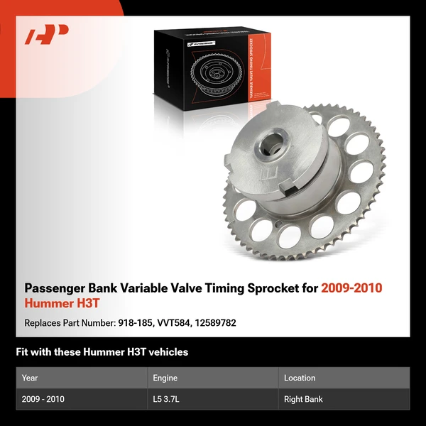 Passenger Bank Variable Valve Timing Sprocket for 2009-2010 Hummer H3T