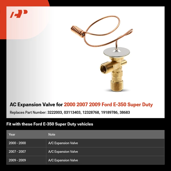 AC Expansion Valve for 2000 2007 2009 Ford E-350 Super Duty