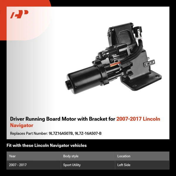 Driver Running Board Motor with Bracket for 2007-2017 Lincoln Navigator
