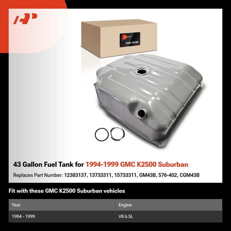 43 Gallon Fuel Tank for 1994-1999 GMC K2500 Suburban