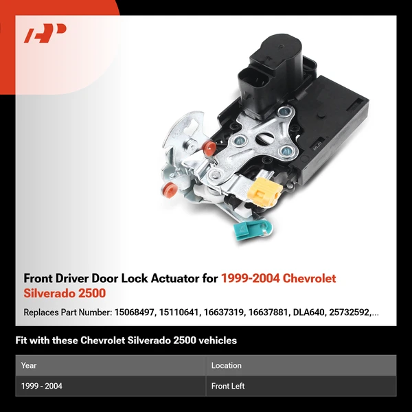 Front Driver Door Lock Actuator for 1999-2004 Chevrolet Silverado 2500