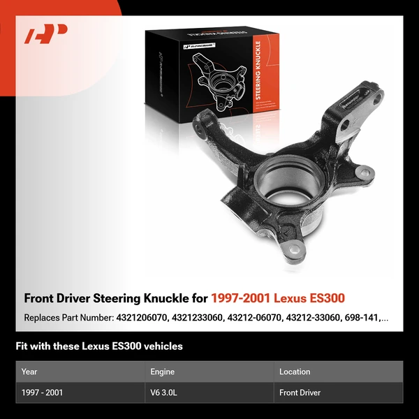 Front Driver Steering Knuckle for 1997-2001 Lexus ES300