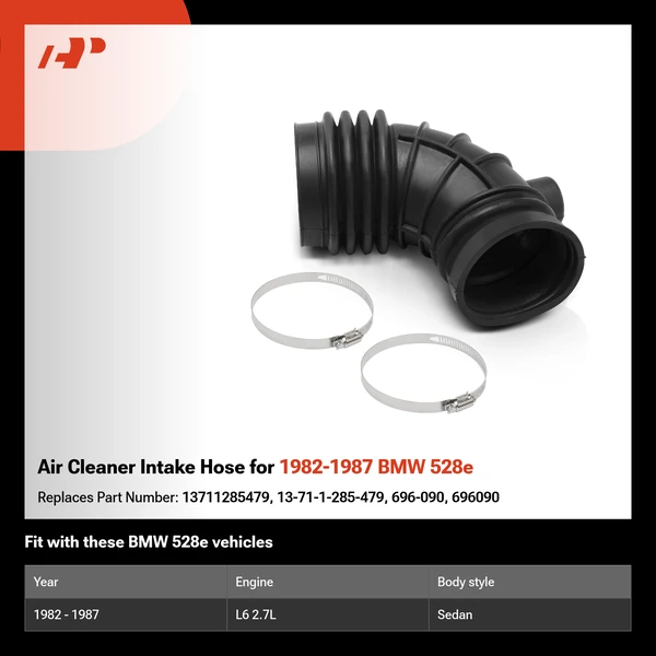 Air Cleaner Intake Hose for 1982-1987 BMW 528e