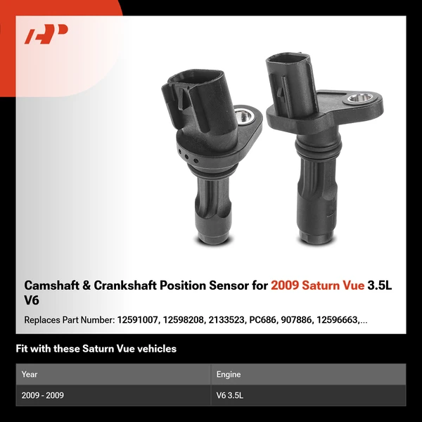 Camshaft & Crankshaft Position Sensor for 2009 Saturn Vue 3.5L V6